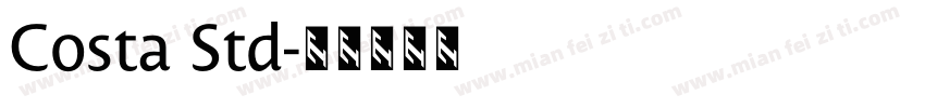 Costa Std字体转换